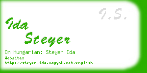 ida steyer business card